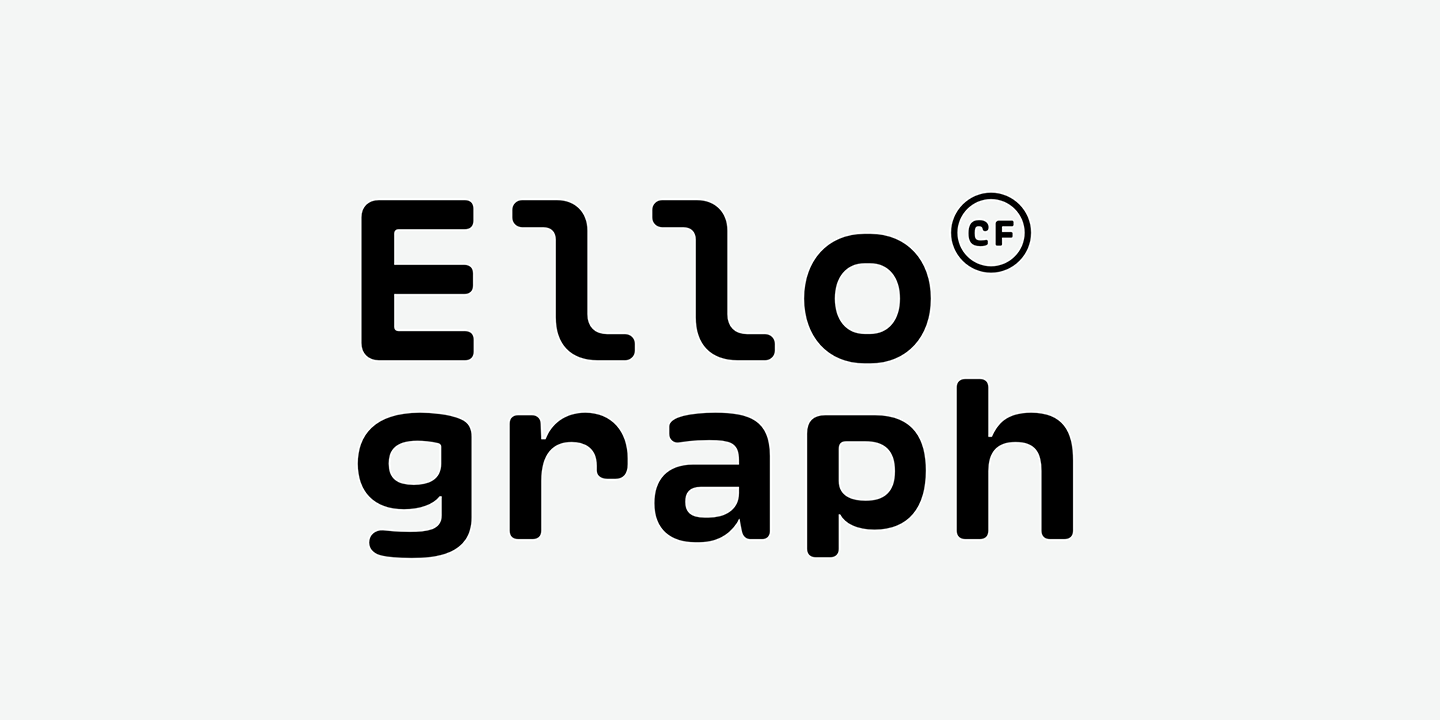 Beispiel einer Ellograph CF-Schriftart